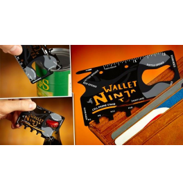 Oceľová multifunkčná karta Wallet Ninja 18v1