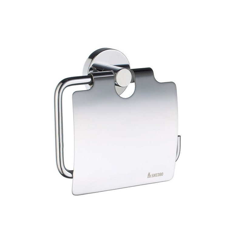 Toilet roll holder with lid SMEDBO HOME - Polished chrome Toilet roll holder with lid SMEDBO HOME - Polished chrome