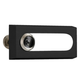 Türspion mit Etikett AXA - OMEGA 2 - Schwarz matt