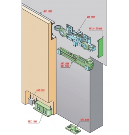 Invisible system for sliding doors Sisco Sistem