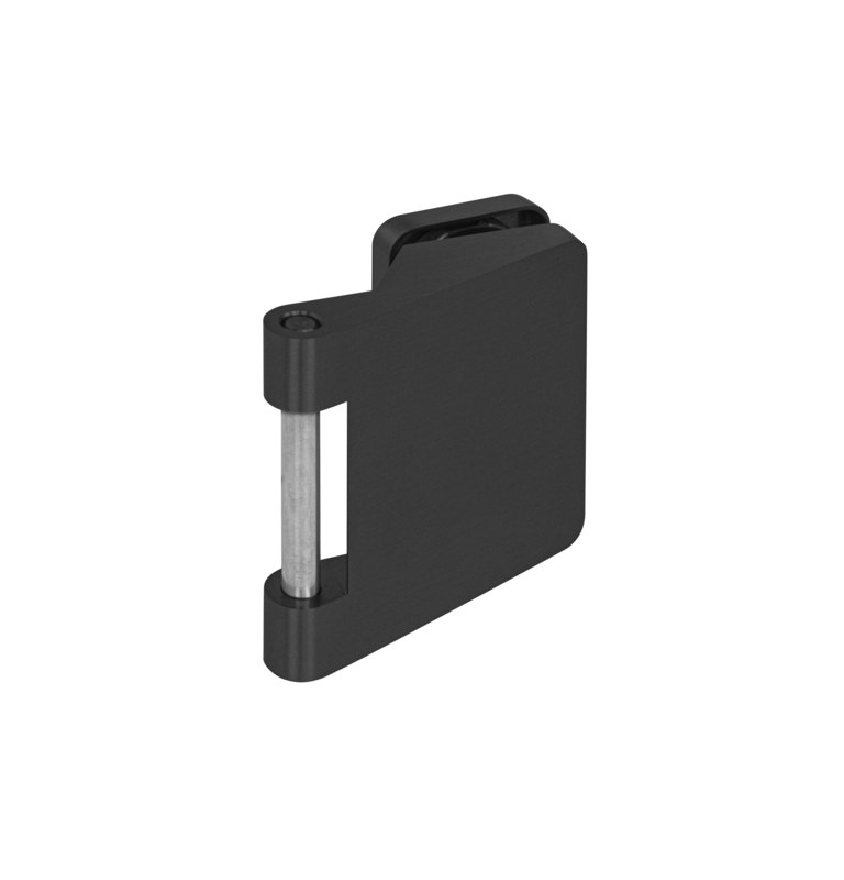 Glass door hinge UNIQUE R8 (vertical) - Black matt Glass door hinge UNIQUE R8 (vertical) - Black matt