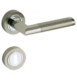 Door handle LIENBACHER ADONIS - OC / ONS - Polished chrome / brushed nickel