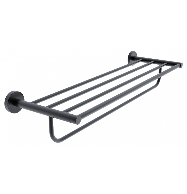 Towel shelf with holder NIMCO UNIX BLACK Towel shelf with holder NIMCO UNIX BLACK