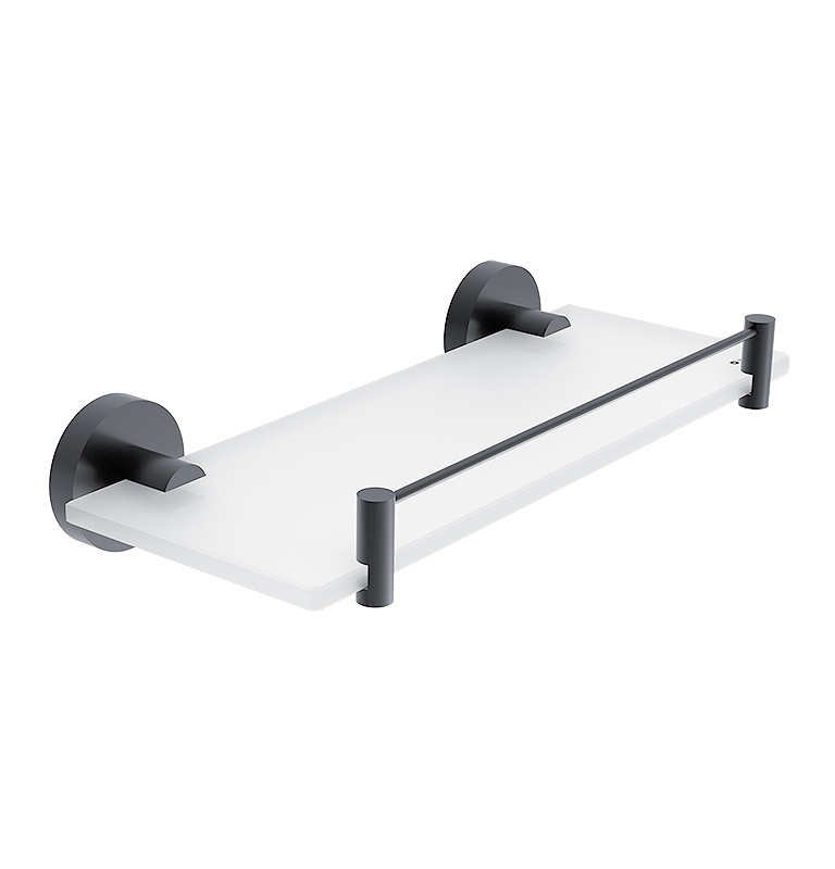 Fürdőszobai polc és kerítéssel NIMCO UNIX BLACK 300 mm Fürdőszobai polc és kerítéssel NIMCO UNIX BLACK 300 mm
