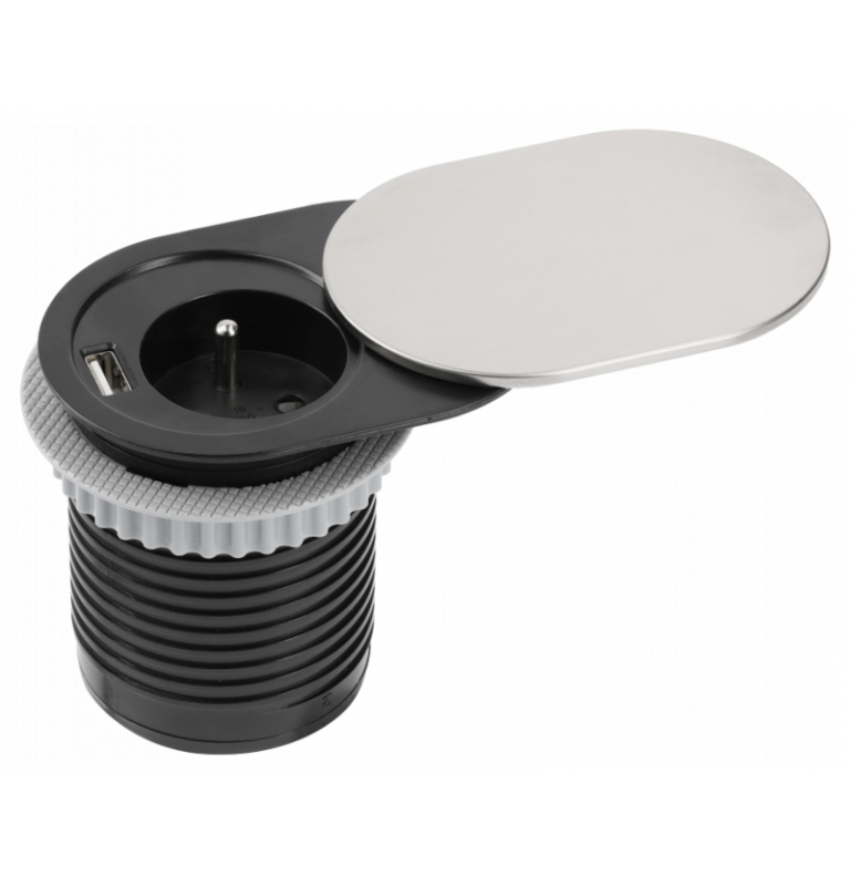 Möbelsteckdose mit USB GTV SLIDE - FRENCH Möbelsteckdose mit USB GTV SLIDE - FRENCH
