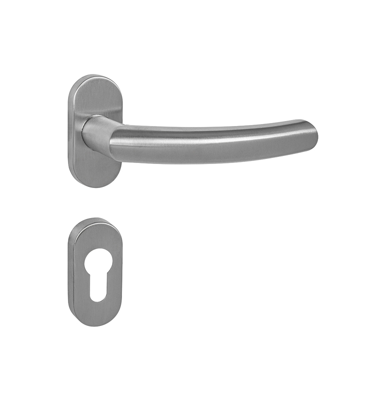 Door Handle MPK NERO - UOR - Brushed stainless steel Door Handle MPK NERO - UOR - Brushed stainless steel