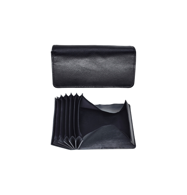 Leather waiter wallet with French coin pocket Leather waiter wallet with French coin pocket